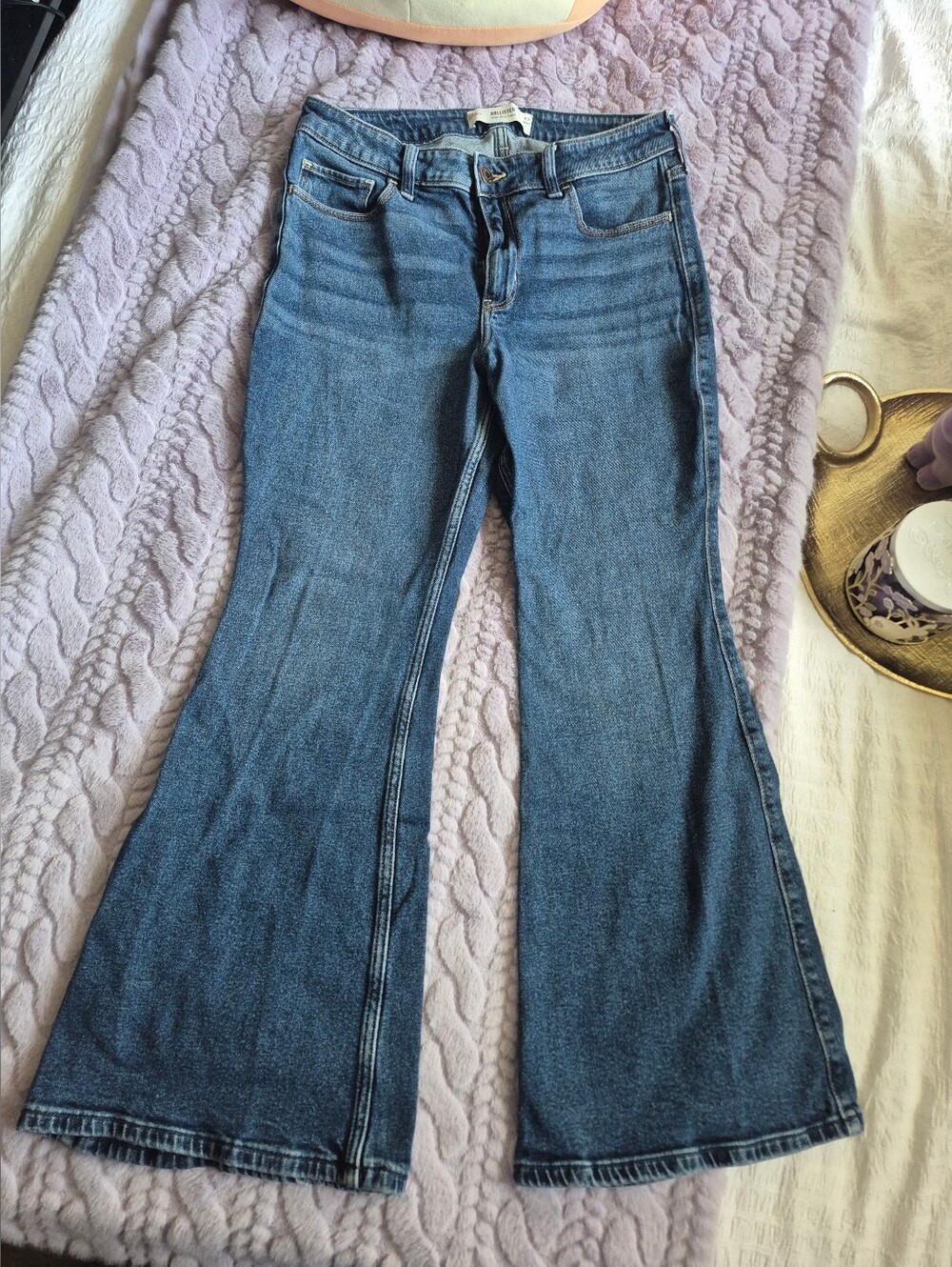 Hollister High Rise Flare SHORT Women's Denim Jeans